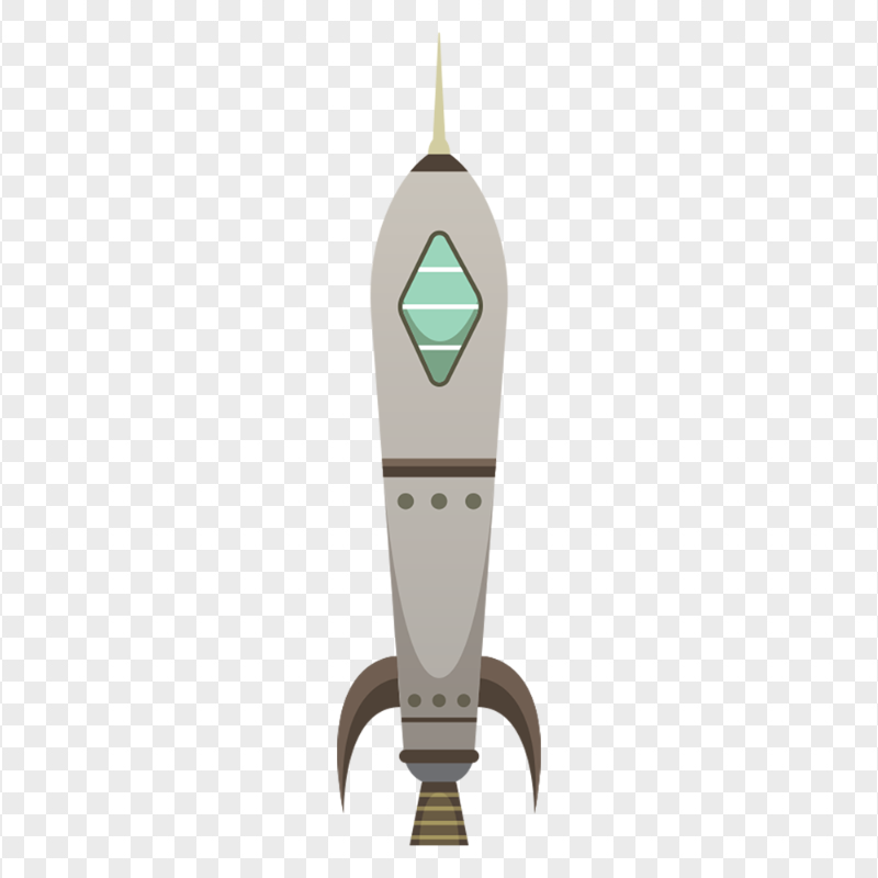 Cartoon Flight Gray Spaceship Rocket clipart