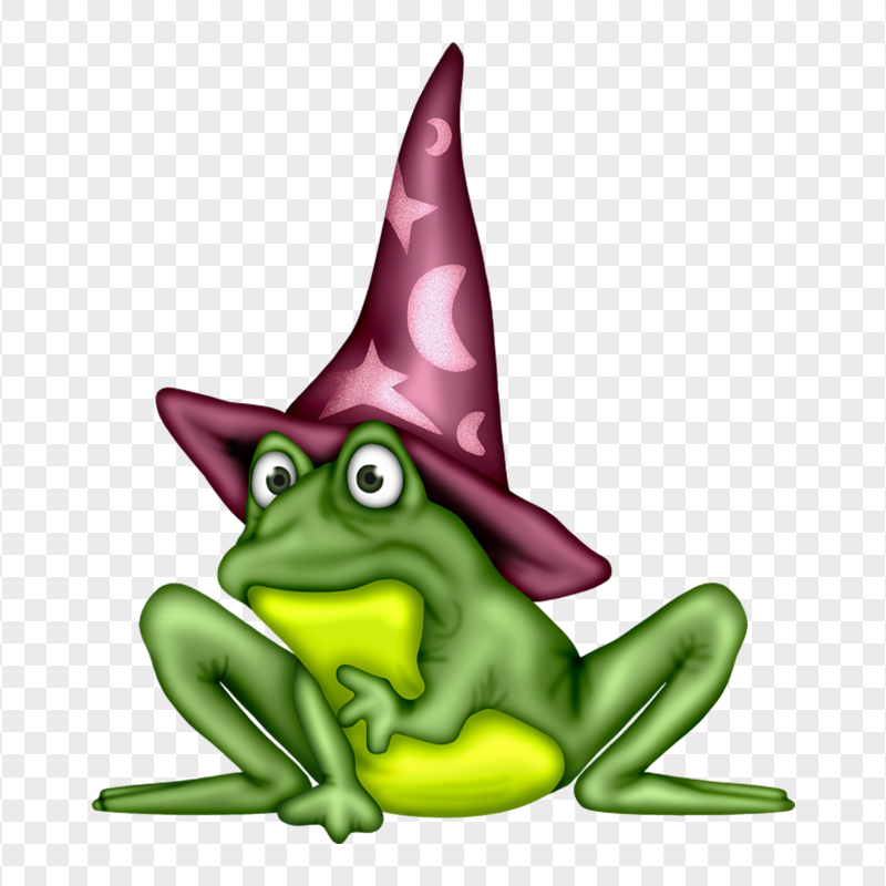 Cartoon Halloween Illustration Green Frog PNG