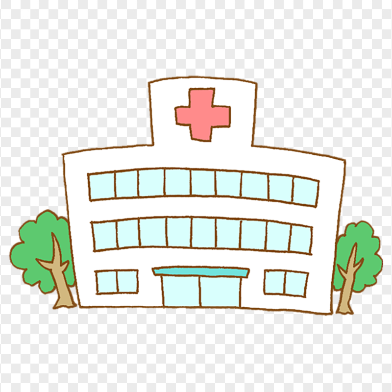 Cartoon Hospital Emergency Health Care Clipart
