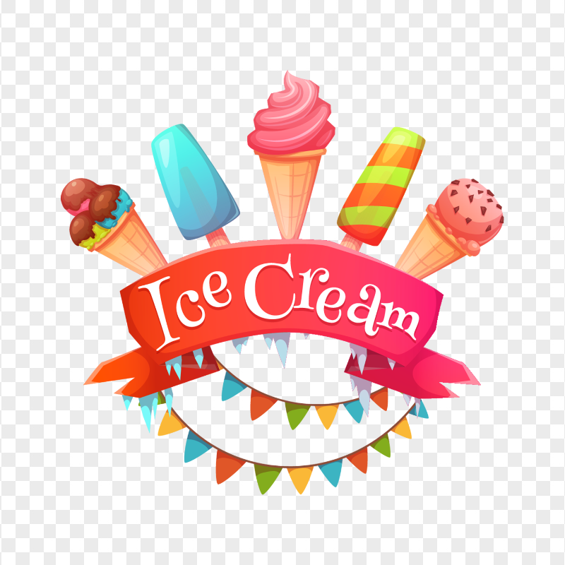 Cartoon Illustration Ice Cream Logo HD PNG