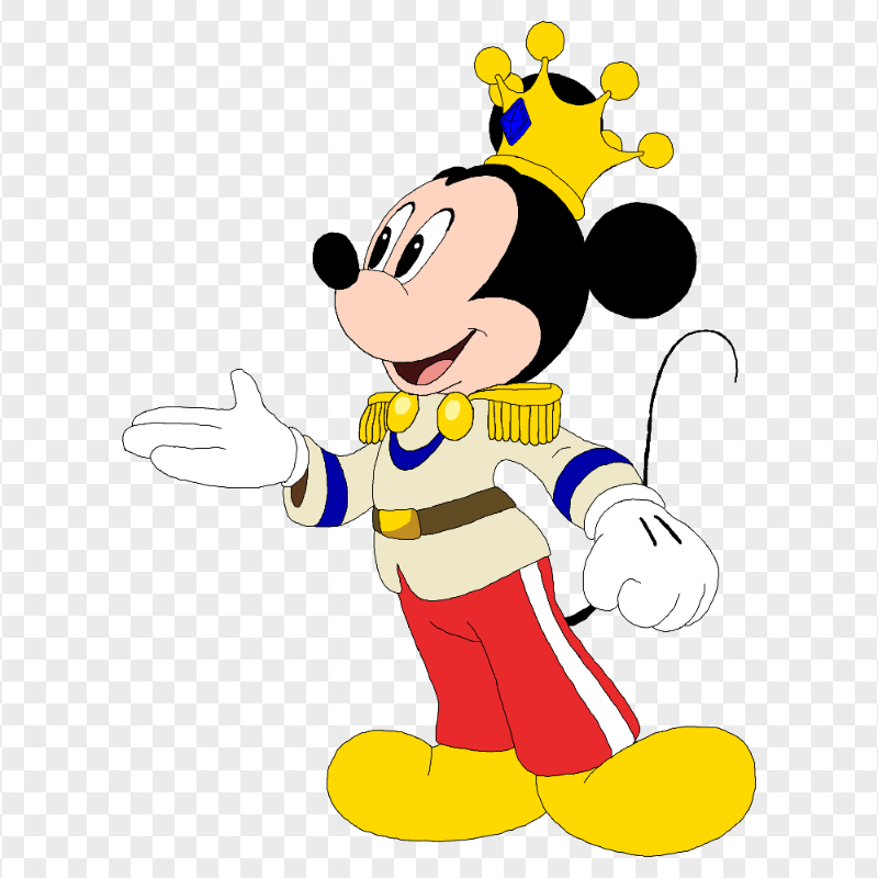 Cartoon Mickey Mouse King Image PNG