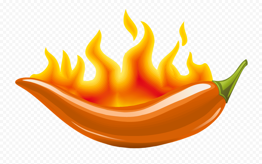 Cartoon Orange Hot Chili Pepper FREE PNG Citypng