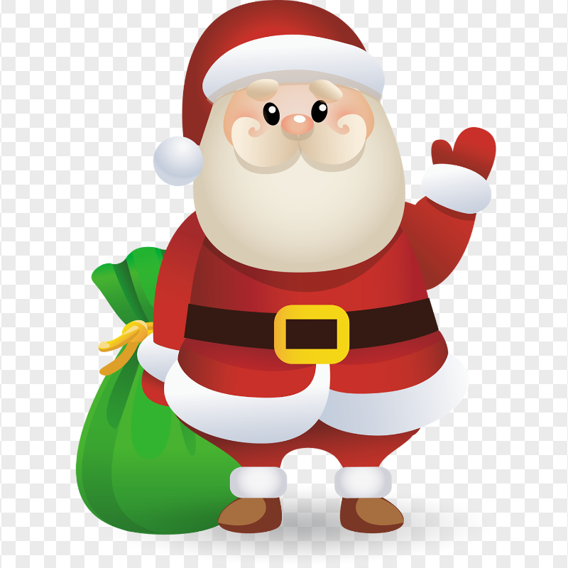 Cartoon Vector Christmas Santa Claus Character