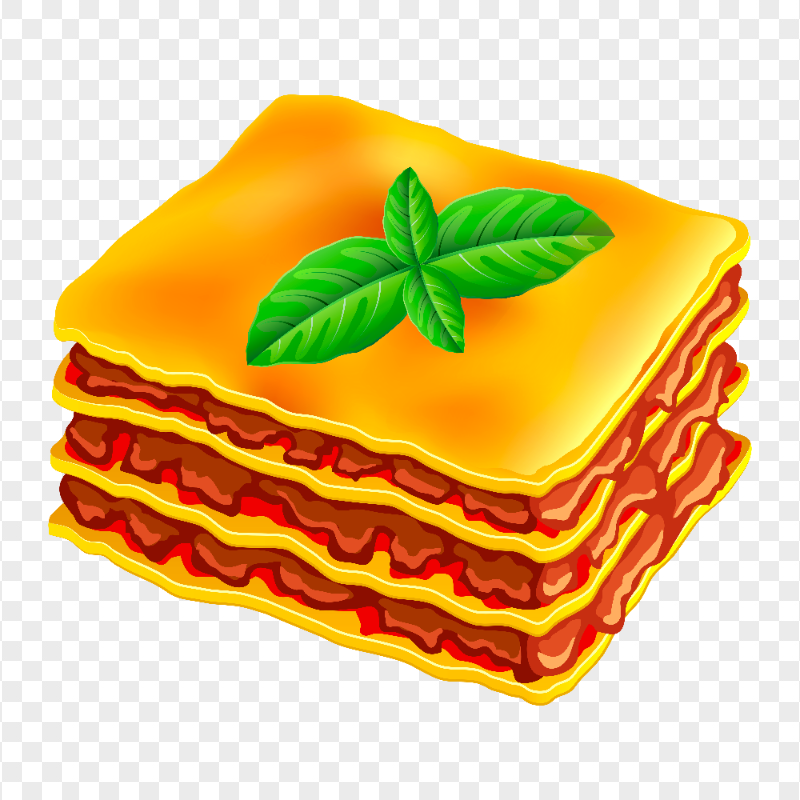 Cartoon Vector Lasagne Pasta Italian Food HD PNG