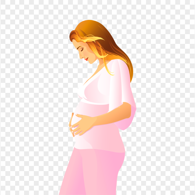 Cartoon Vector Pregnant Woman HD PNG