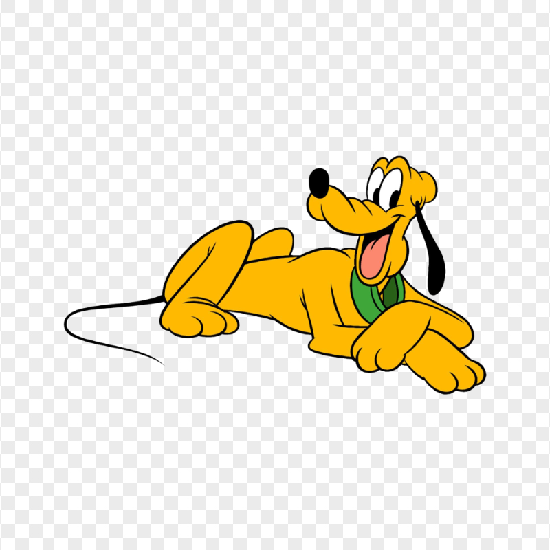 Cartoon Walt Disney Pluto Laying Down Image PNG