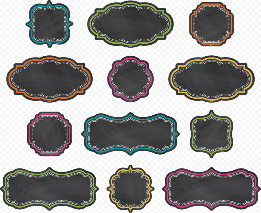 Chalkboard Labels Collection Image PNG | Citypng