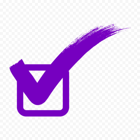 Check Mark Correct True Purple Sign Tick Icon PNG