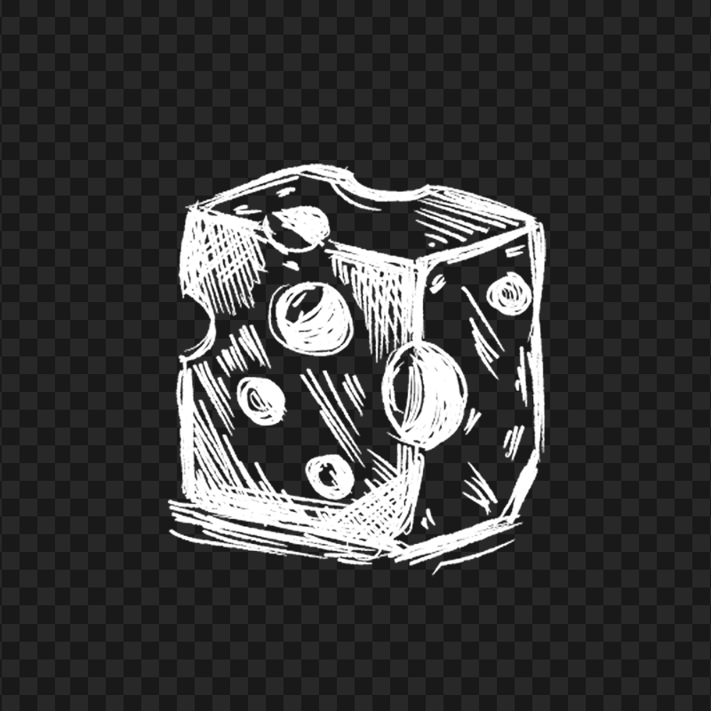 Cheese Bar White Sketch Drawing FREE PNG