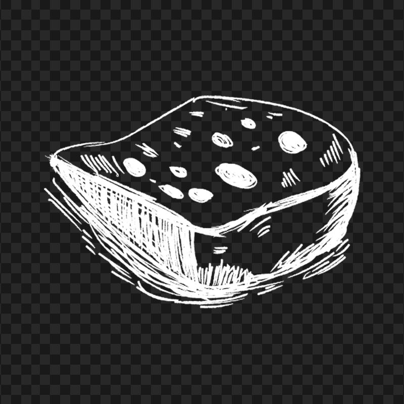 Cheese Gouda White Sketch Drawing FREE PNG