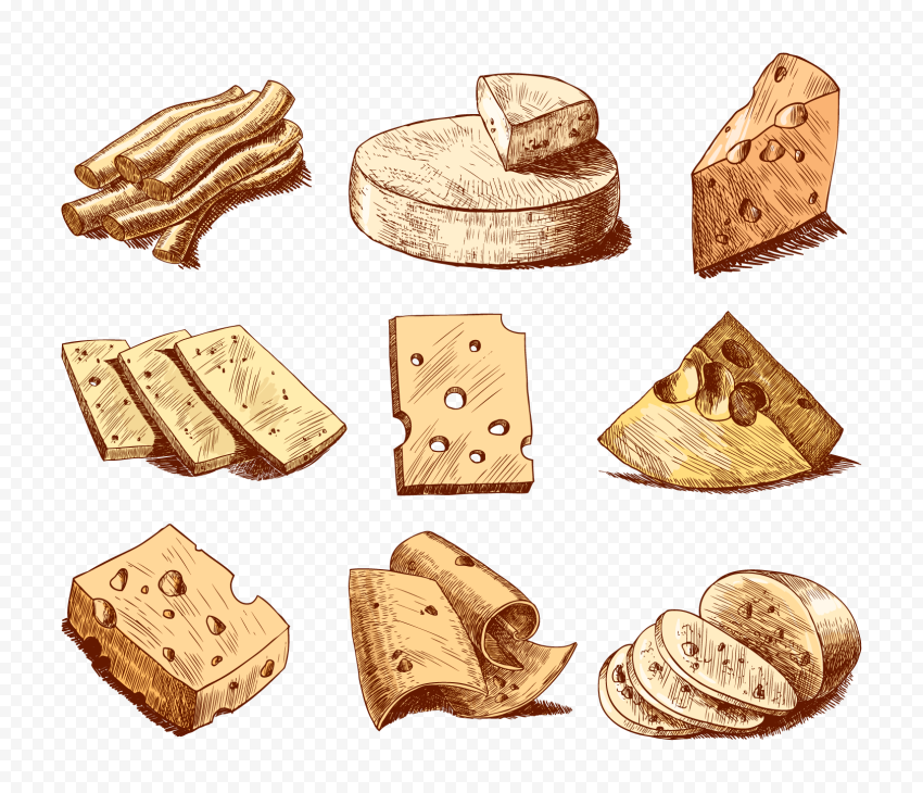 Cheese Sketch Hand Drawn Doodle HD PNG Citypng