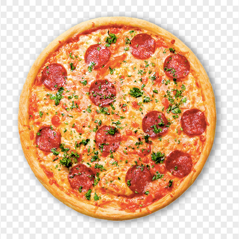 Cheesy Pepperoni Pizza Transparent Background