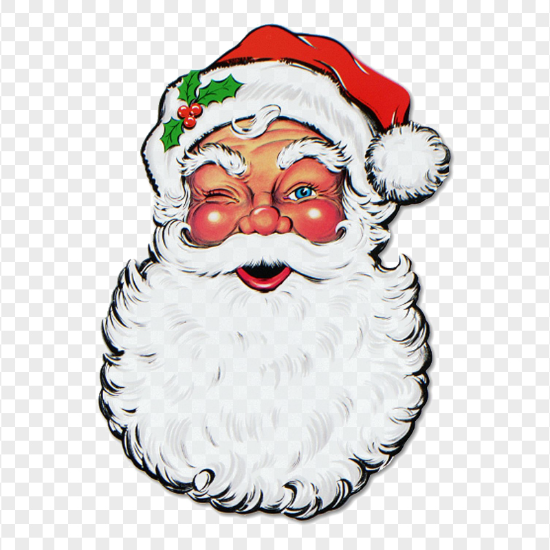 Christmas Santa Claus Face Transparent Background
