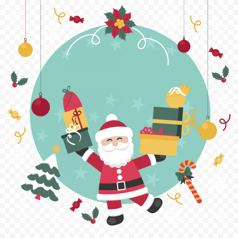 Christmas Santa Claus Vector Illustration FREE PNG