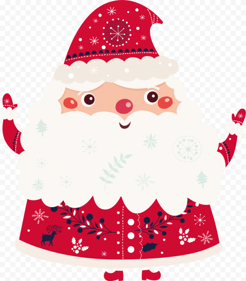Christmas Santa Grandpa Cartoon Vector Character