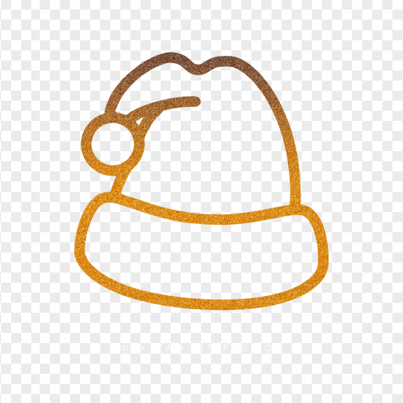 Christmas Santa Hat Gradient Gold Glitter HD PNG