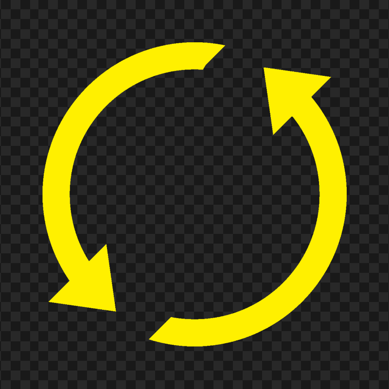 Circle Arrow Yellow Icon Transparent Background