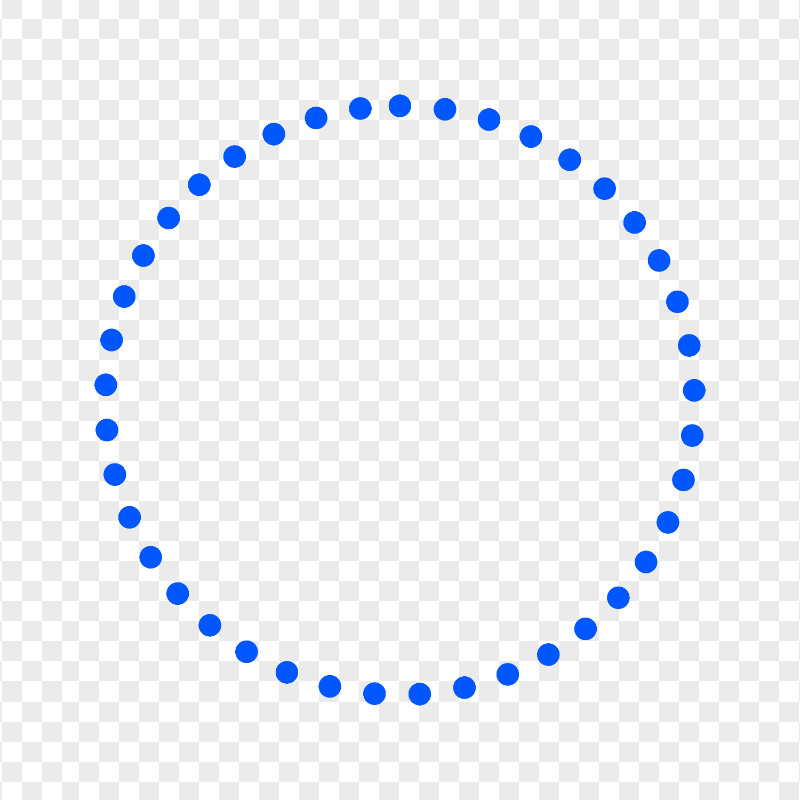 Circle Blue Dotted Border Image PNG