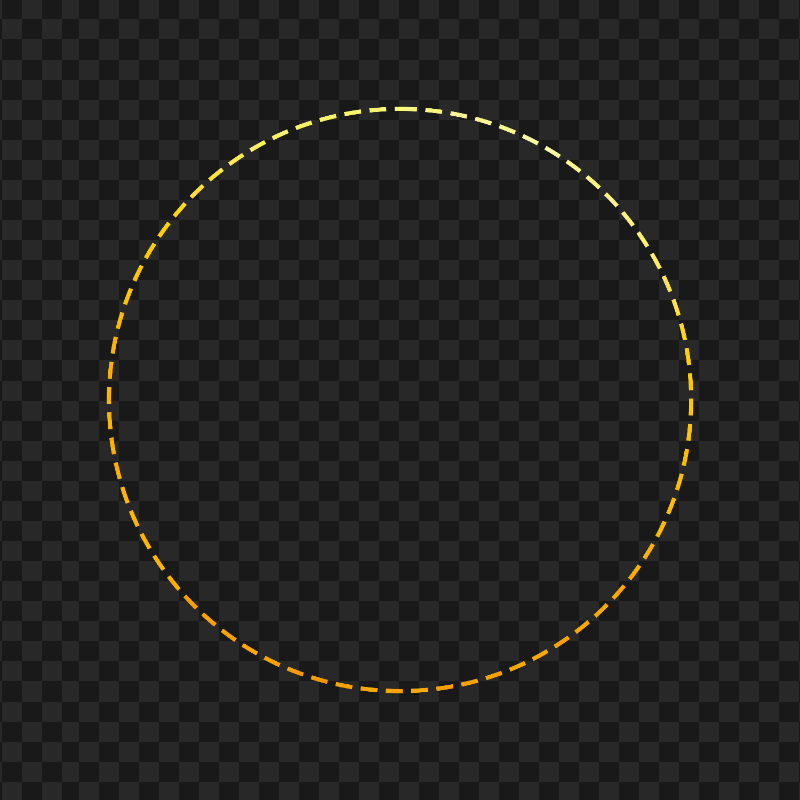 Circle Gold Dashed Border PNG Image