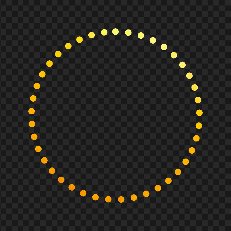 Circle Gold Dotted Border PNG Image
