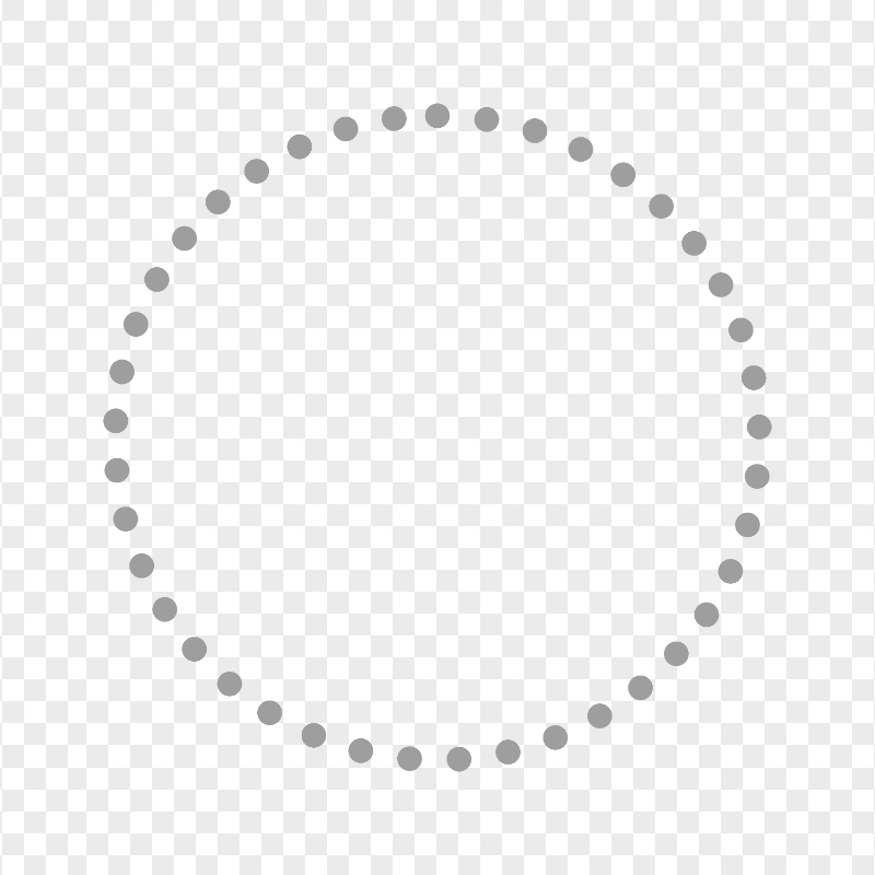 Circle Gray Dotted Border FREE PNG