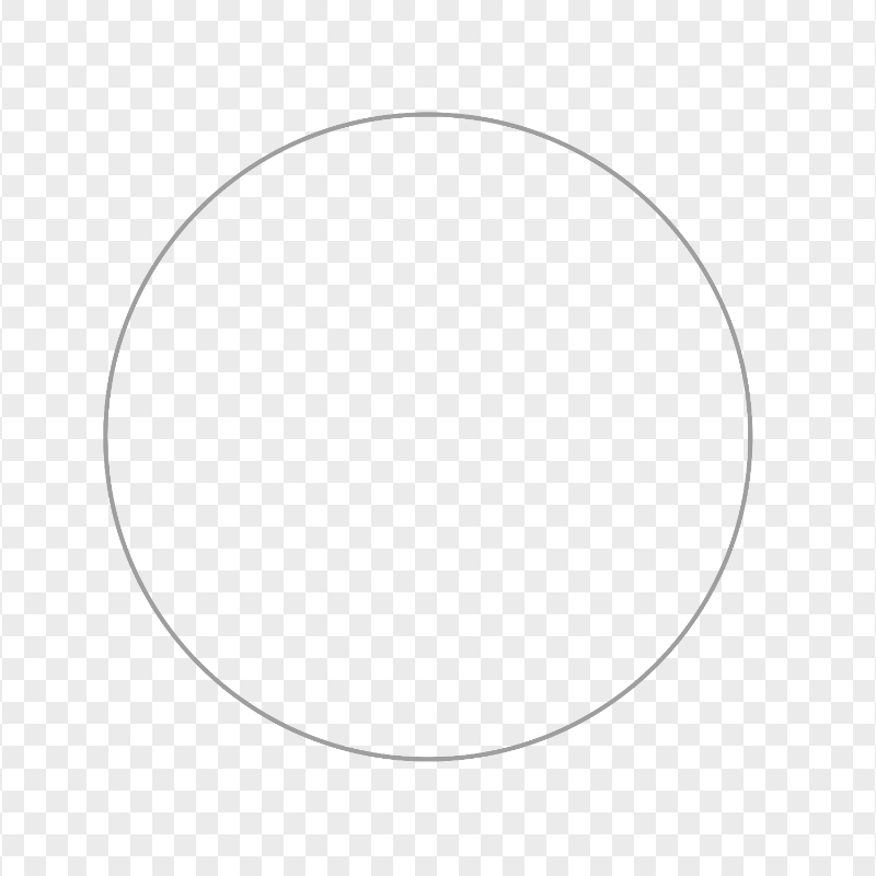 Circle Gray Line Border PNG