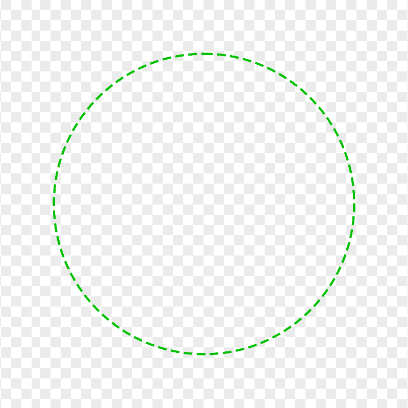 Circle Green Dashed Border PNG IMG
