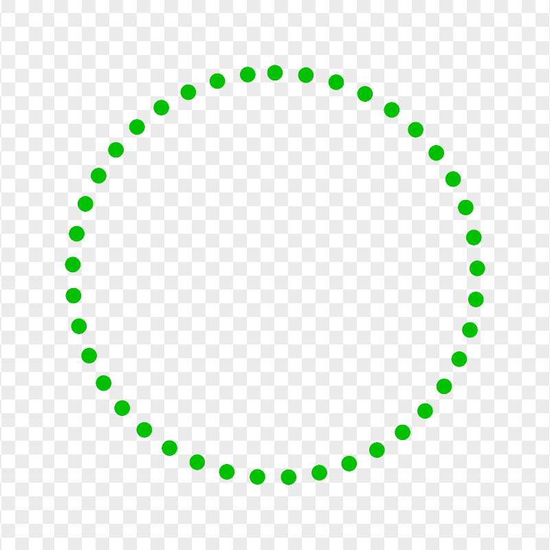 Circle Green Dotted Border HD PNG