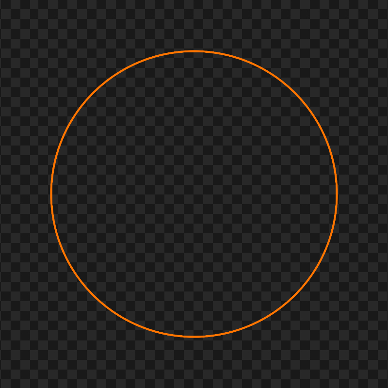 Circle Orange Line Border PNG