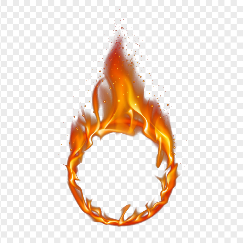 Circle Outline Frame Border Fire Flame