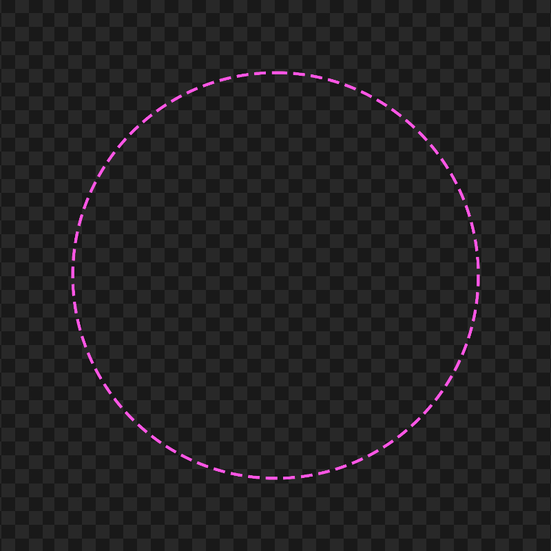 Circle Pink Dashed Border PNG Image