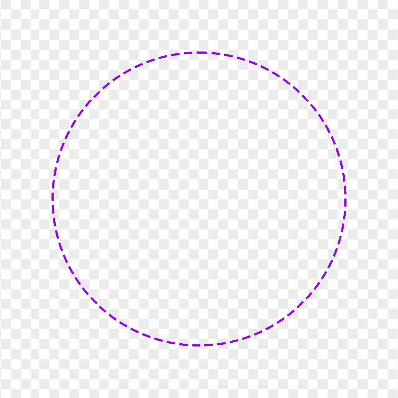 Circle Purple Dashed Border PNG Image