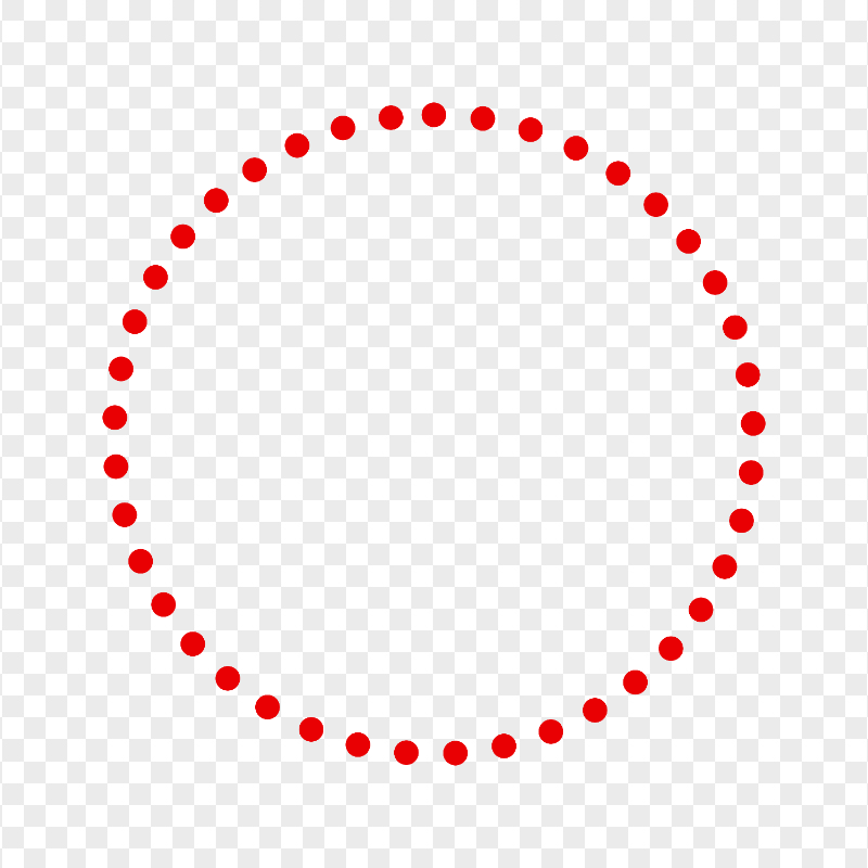 Circle Red Dotted Border HD Transparent PNG