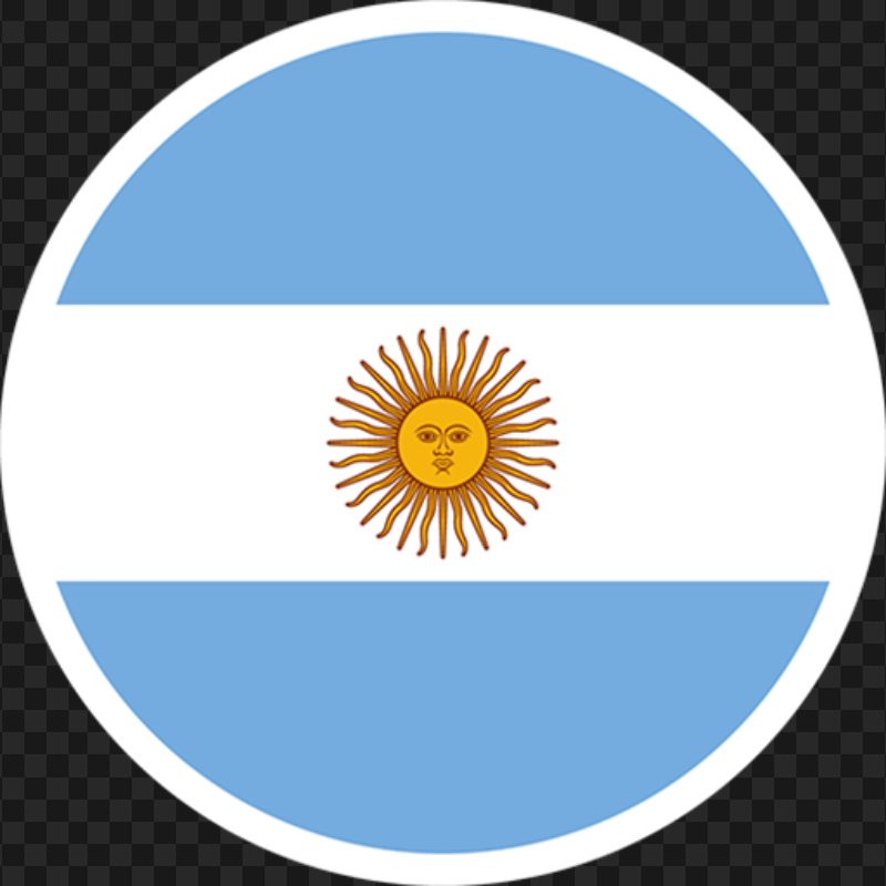 Circle Round Argentina Flag Icon PNG