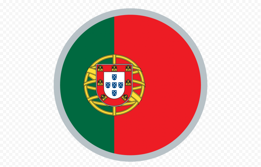 Circle Round Portuguese Portugal Flag Icon PNG | Citypng