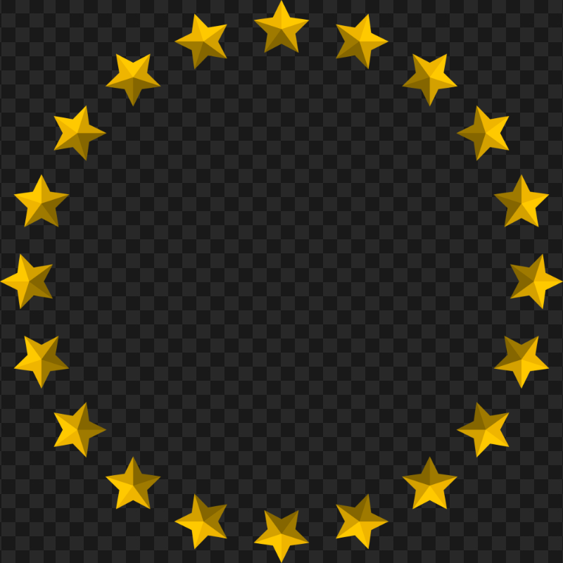 Circle Stars Yellow Border Frame HD Transparent PNG