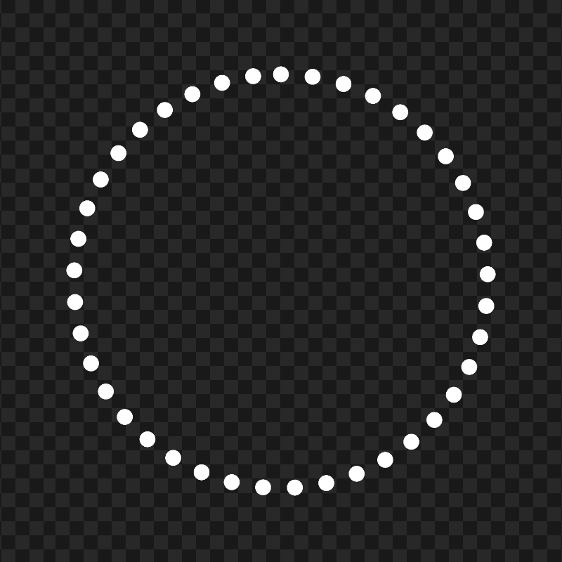 Circle White Dotted Border Download PNG