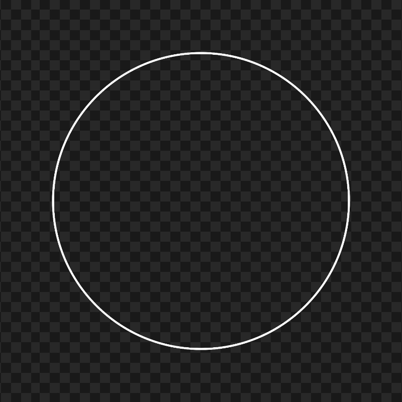 Circle White Line Border FREE PNG