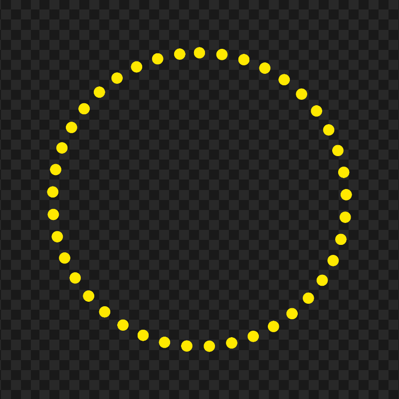 Circle Yellow Dotted Border PNG Image