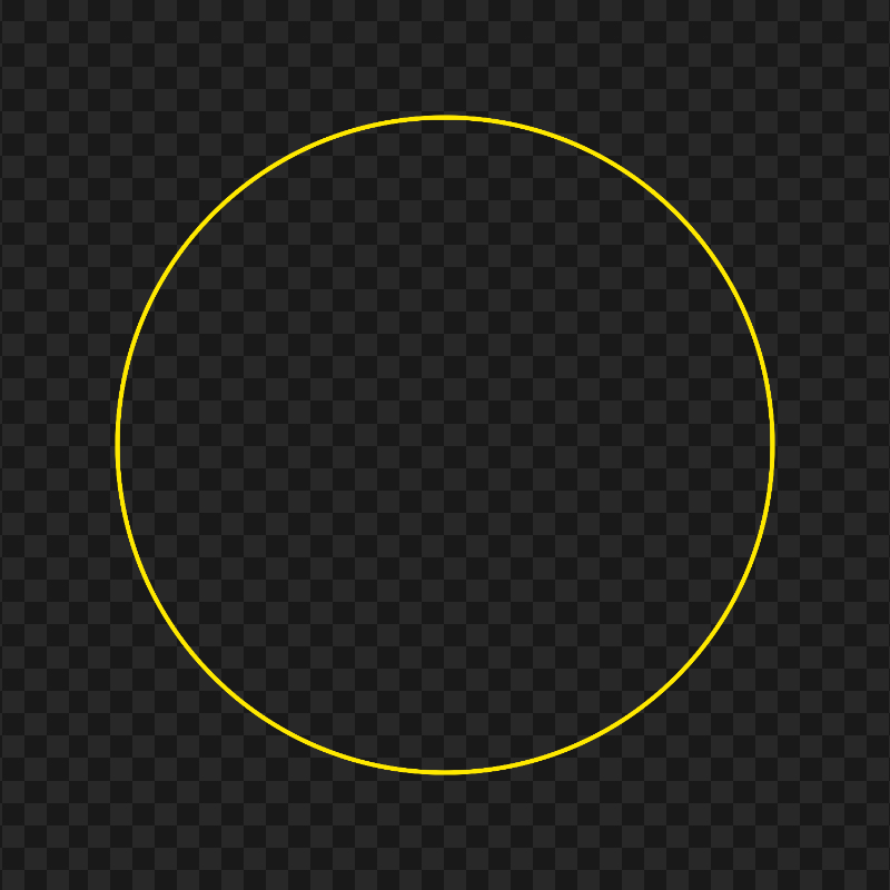 Circle Yellow Line Border Download PNG