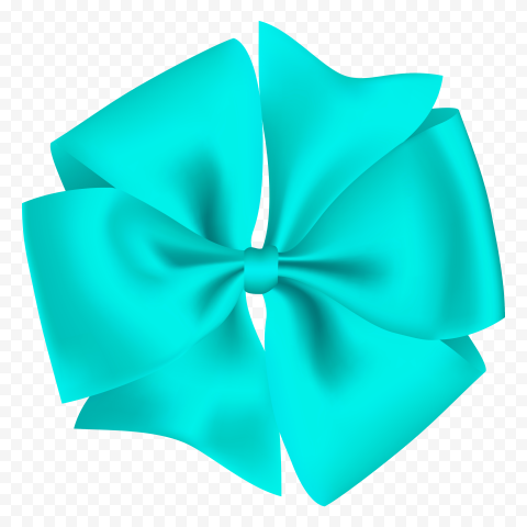 Circular Gift Blue Turquoise Bow Image PNG