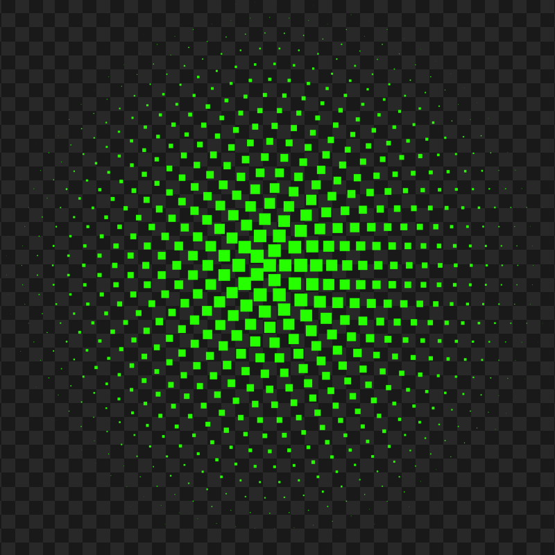 Circular Green Halftone Abstract Transparent PNG