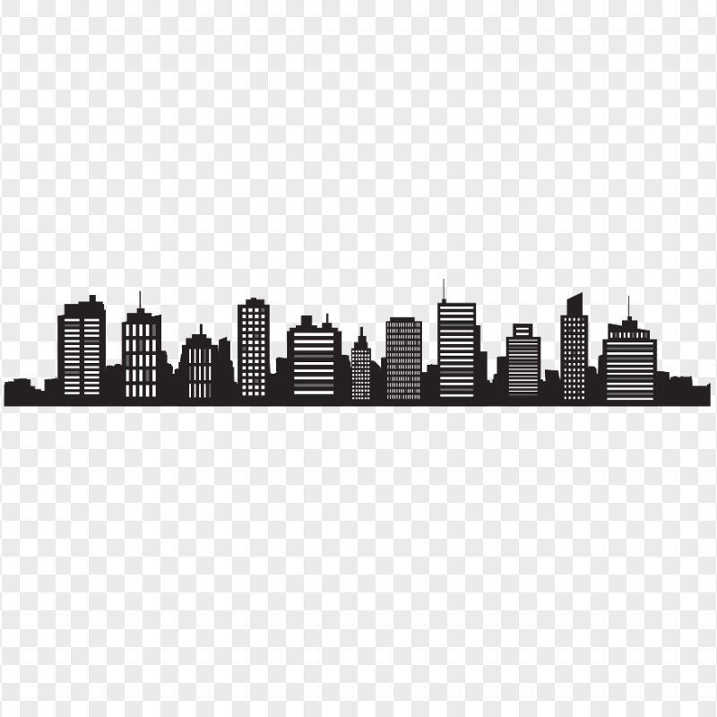 City Skyline Cityscape Silhouette PNG Image