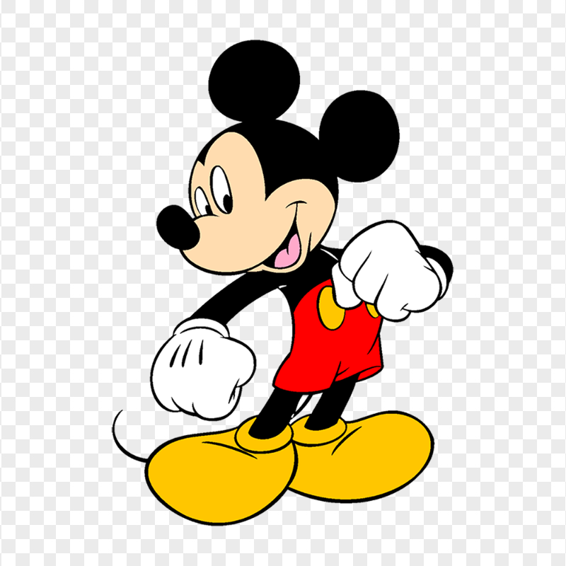 Classic Mickey Mouse Standing Character PNG