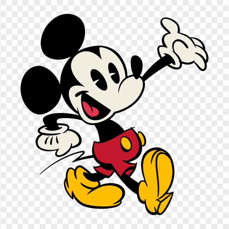 Classic Mickey Mouse Walking PNG
