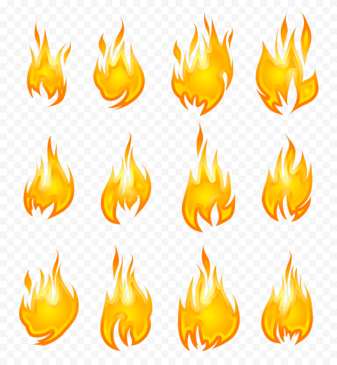 Clipart Collection Of Yellow Fire Flames PNG