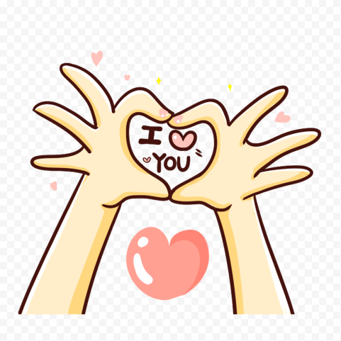 Clipart I Love You Hand Heart Gesture HD PNG
