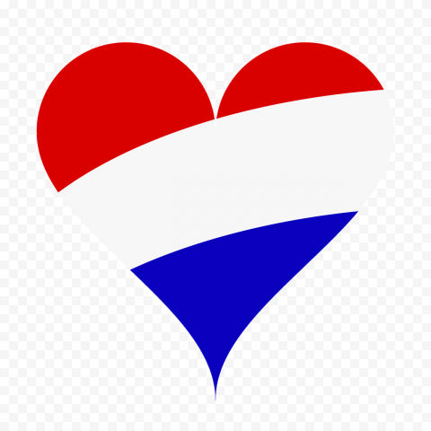 Clipart Netherlands Flag Heart Shape Image PNG | Citypng