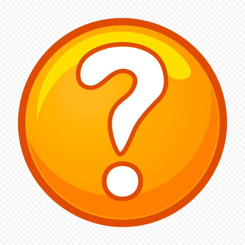 Clipart Orange Question Mark Circle Icon PNG