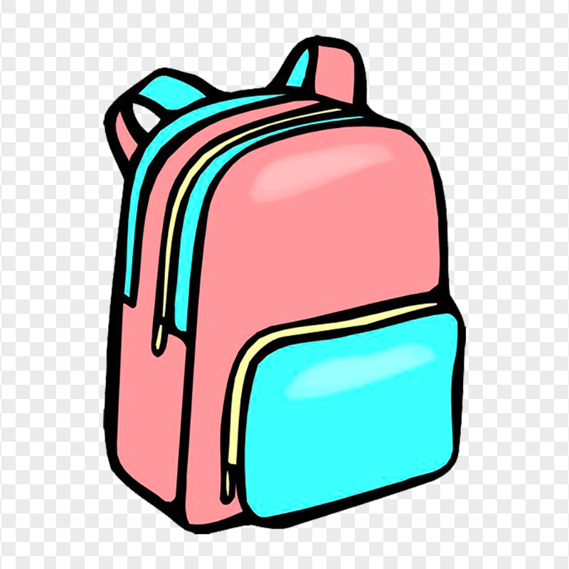Clipart School Backpack Bag PNG Image